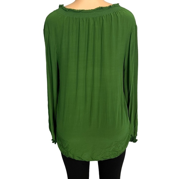3/$30 🍂 ModCloth Green Button Down Long Sleeve Blouse - Picture 7 of 9